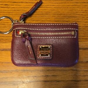 Dooney & Bourke Burgundy Coin Pouch